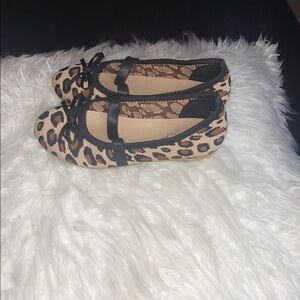 Jellypop Leopard Flats with Black Trim